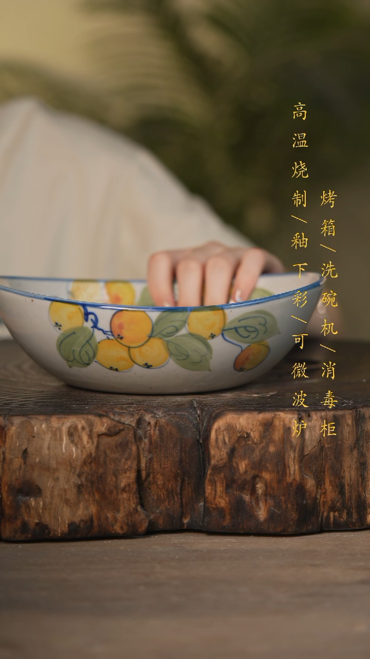 瓷片景德镇高温釉下彩可微波烤箱洗碗机