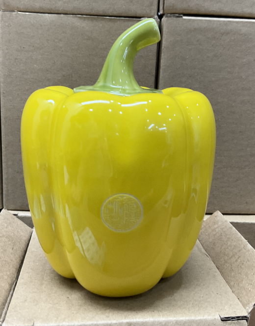瓷器TC30234蔬菜黄辣椒茶叶罐