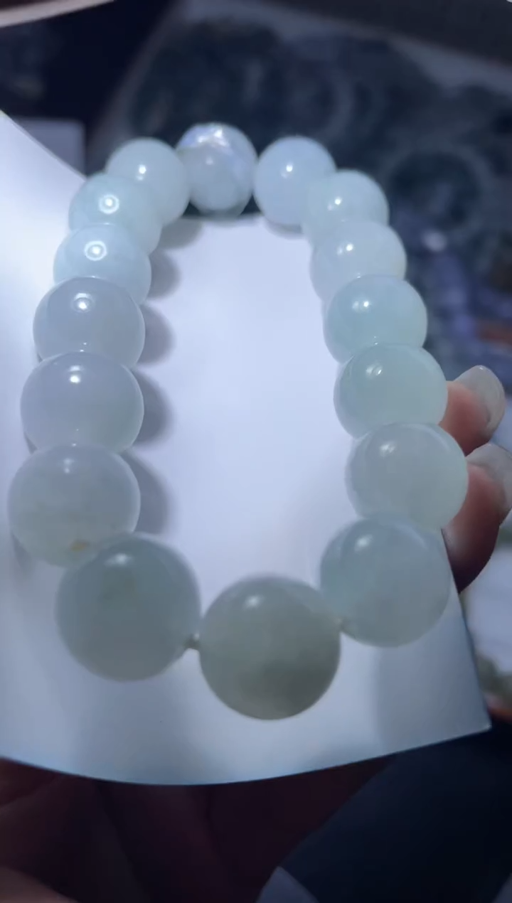 【闪购商品】定制翡翠未镶嵌天然缅甸A货翡翠手串107