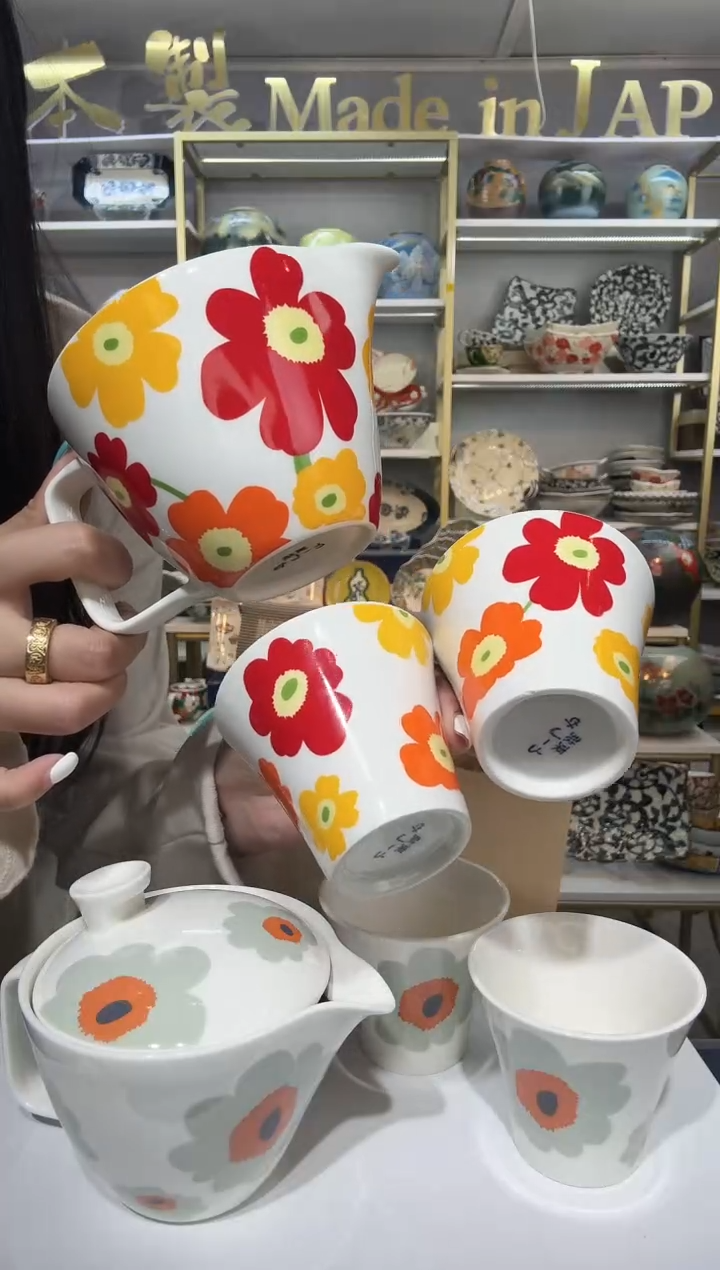 瓷东烧茶壶3件套装