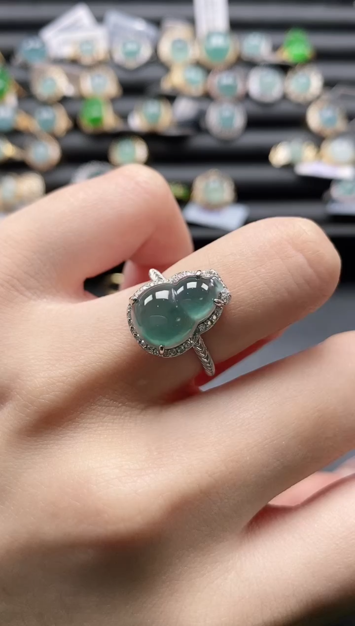 【闪购商品】翡翠戒指银S925镶嵌1111