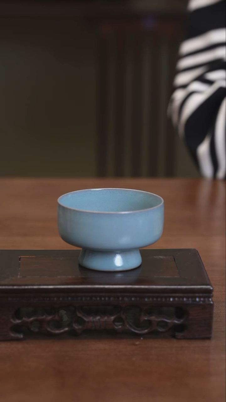 【闪购商品】清凉寺原产地仿古釉高足杯