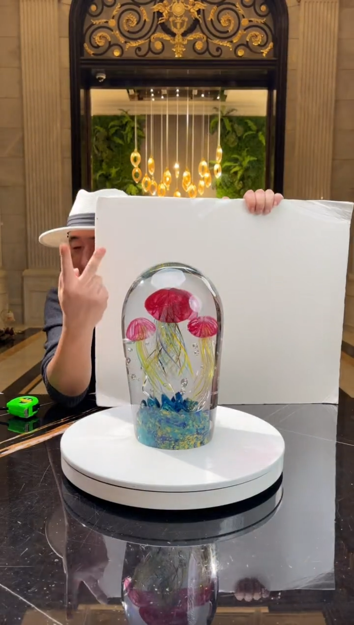 【闪购商品】茶宠AJ1012081四头金红水母摆件