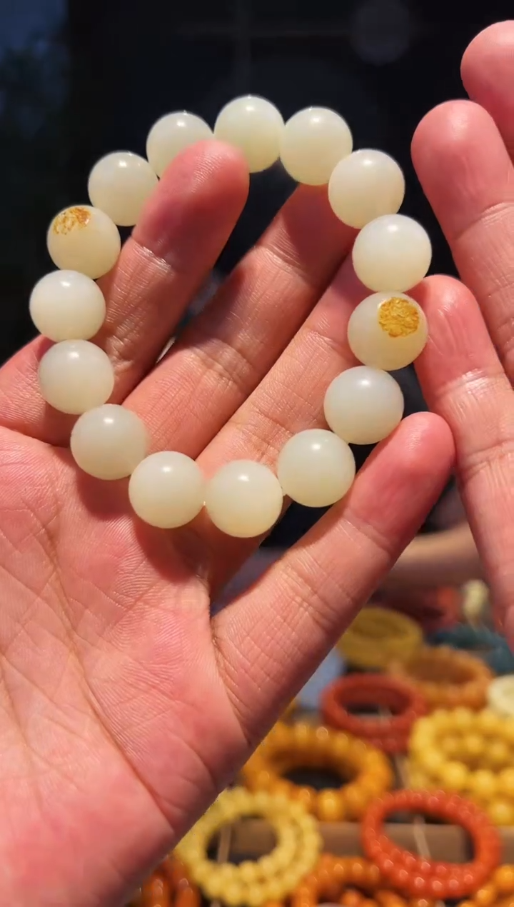 手串未镶嵌和田玉14+精圆