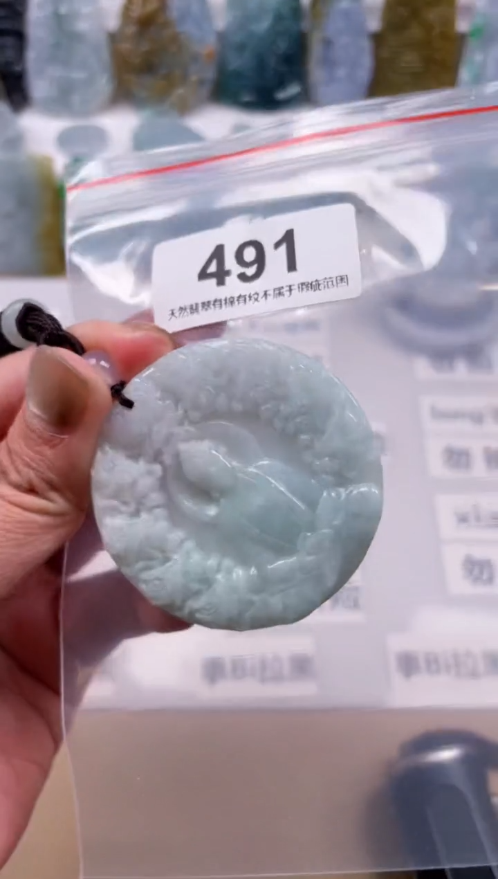 【闪购商品】翡翠颈饰未镶嵌天然缅甸A货翡翠491