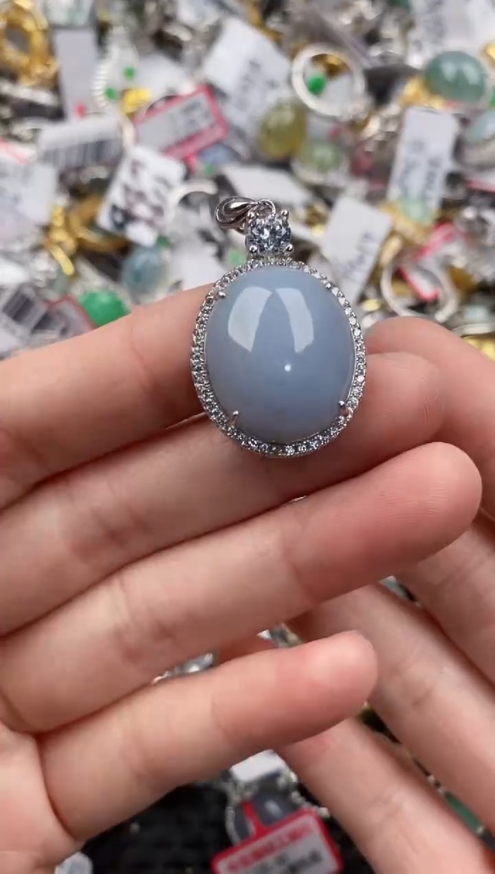 银S925镶嵌戒指翡翠333   2