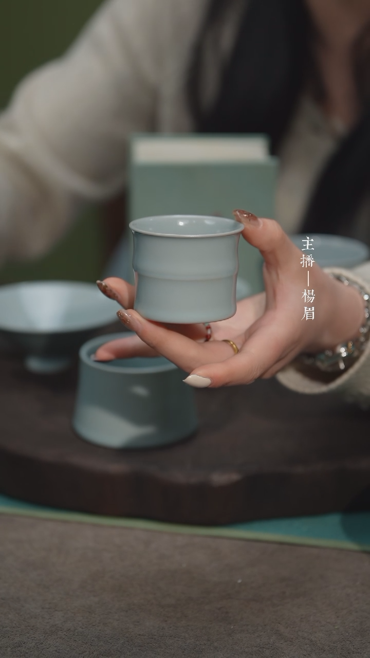 【闪购商品】竹节杯-汝瓷朱钰峰老师-眉