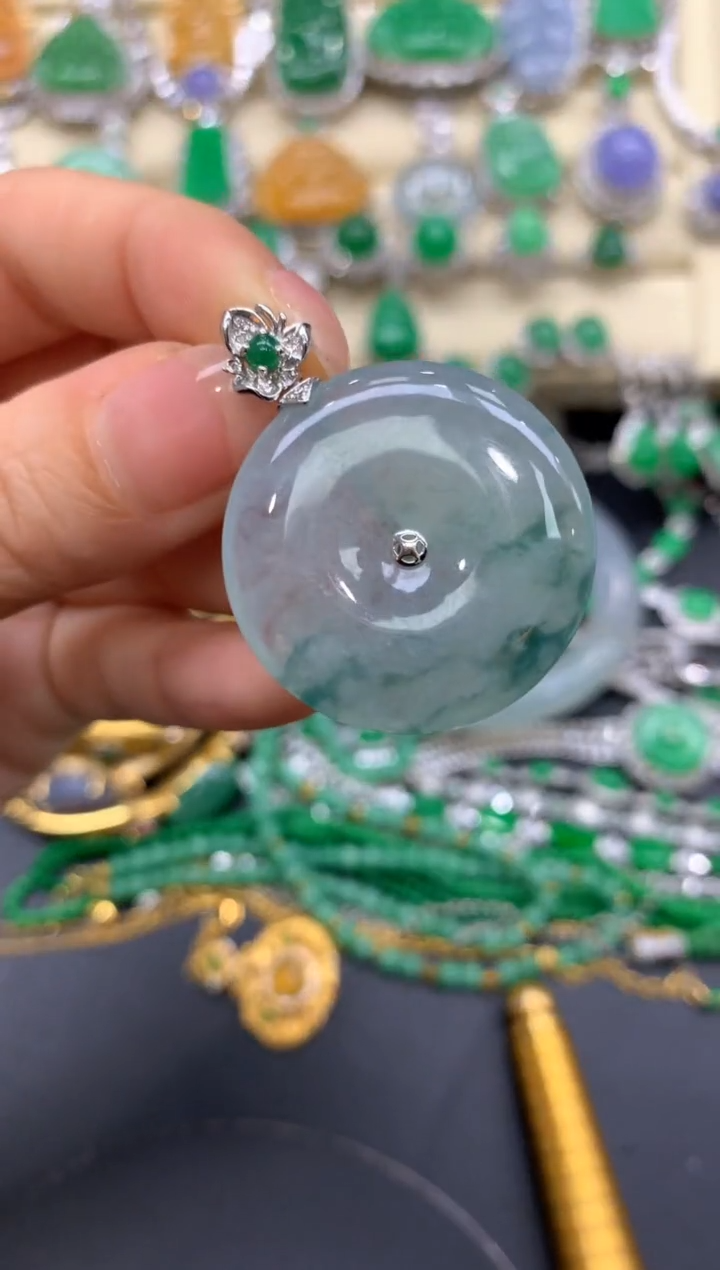 【闪购商品】翡翠颈饰18K金镶嵌365-中国好珍宝