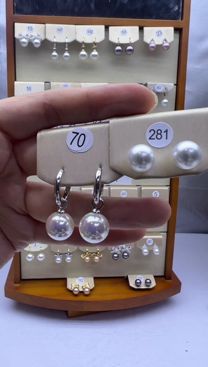 未镶嵌耳饰淡水珍珠70+281