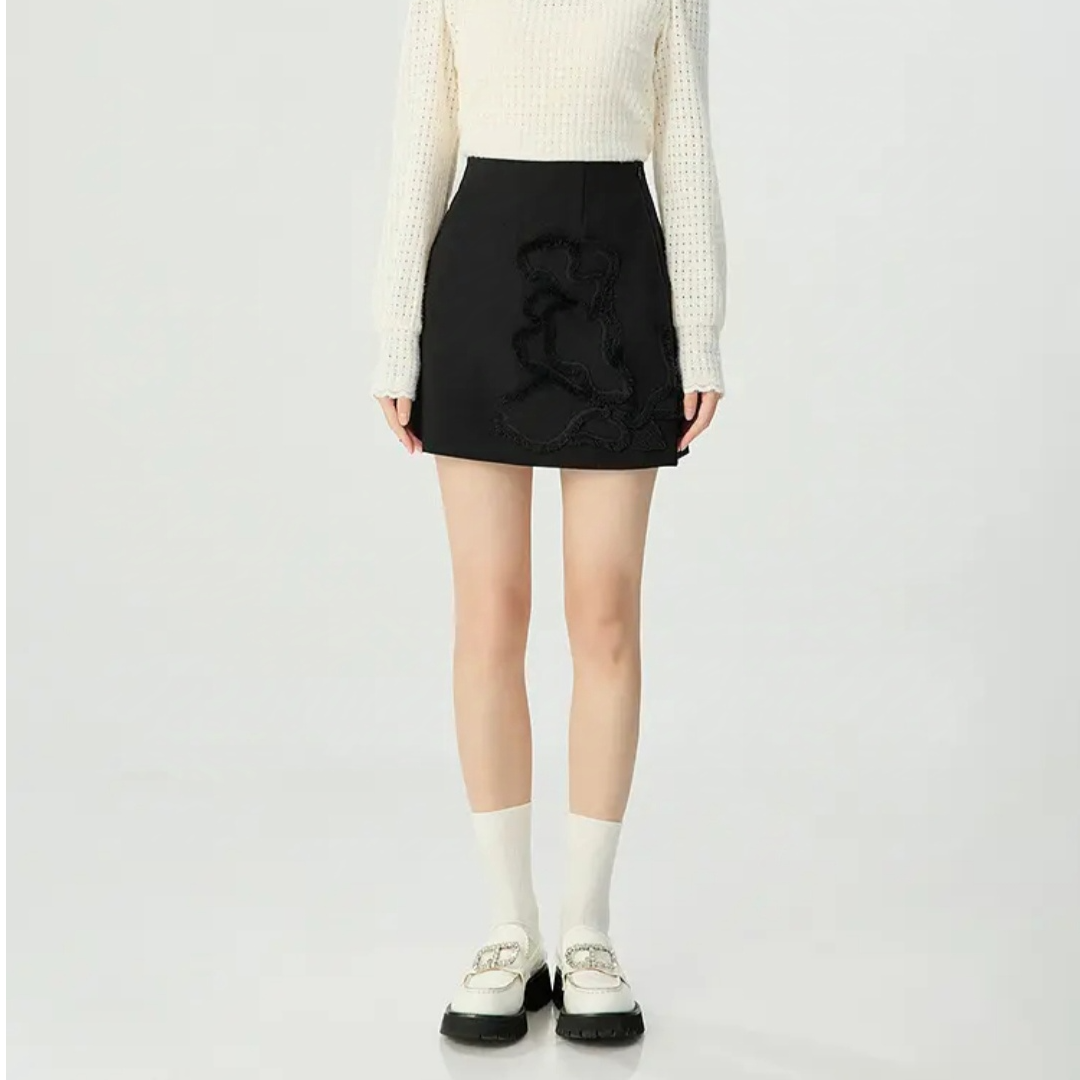 GIRDEAR/哥弟时尚短裙H型女装百搭包臀裙女士高腰半身裙120015