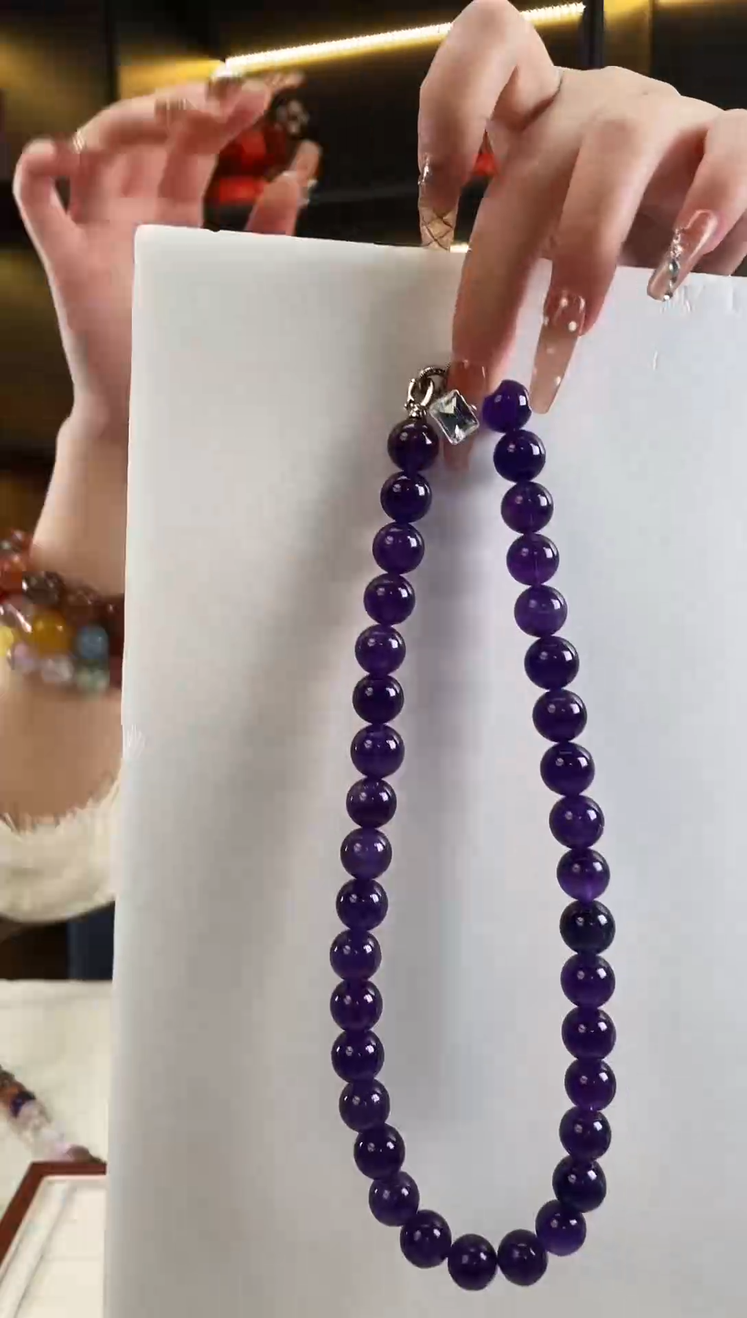 未镶嵌手链水晶乌拉圭紫项链