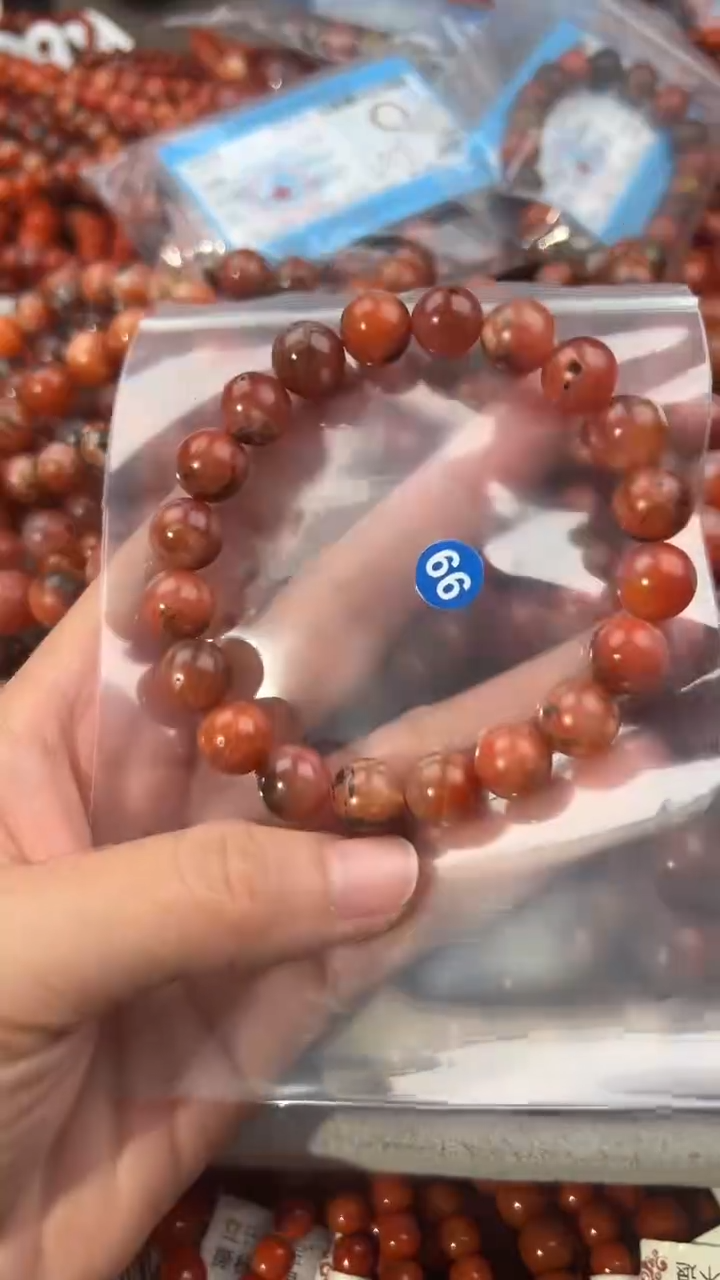 南红玛瑙手串未镶嵌10+
