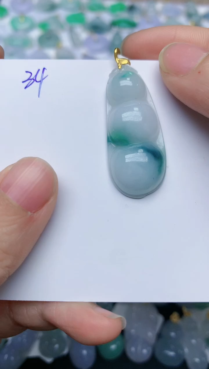 【闪购商品】翡翠颈饰18K金镶嵌天然翡翠A货    