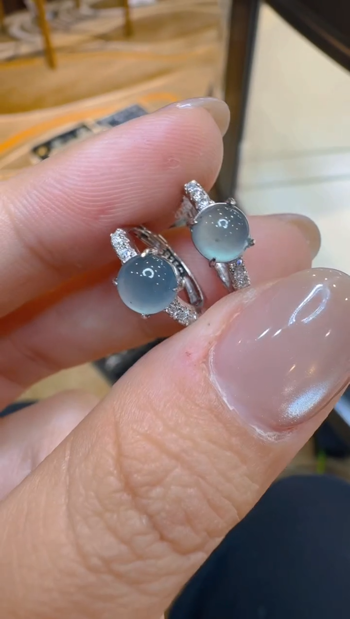 银S925镶嵌翡翠耳饰多样性团购发一件