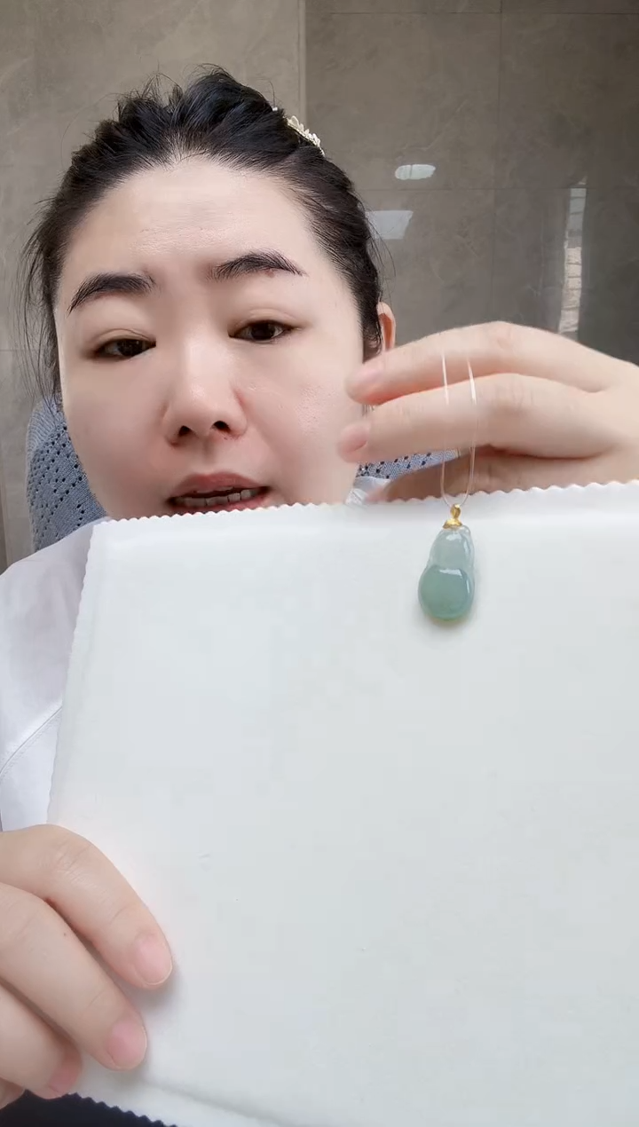 吊坠(不含链)银S925镶嵌翡翠翡翠葫芦