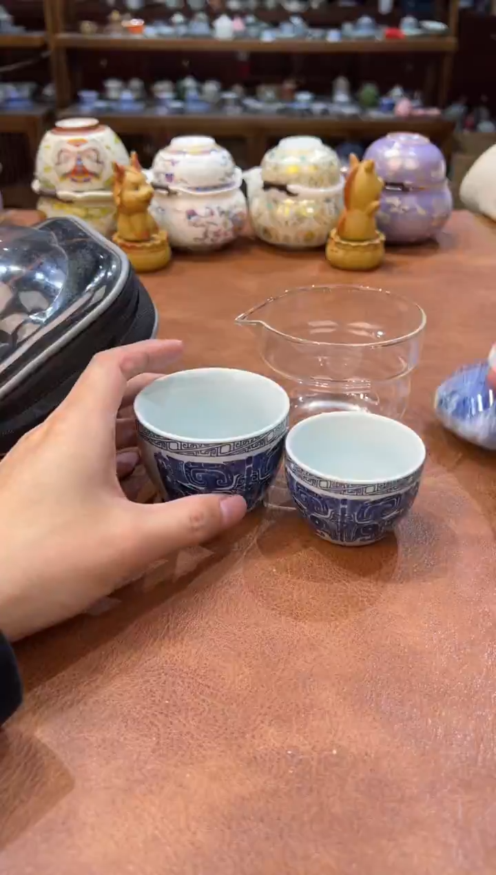 真的很便宜会开片的旅行茶具