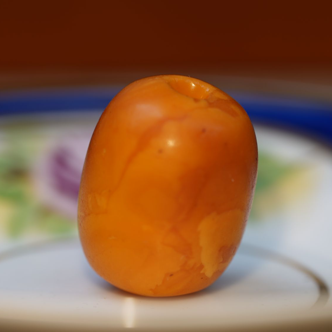 纯天然西亚原矿无优化老蜜蜡单颗桶珠配饰吊坠项链锁骨链顶珠可用