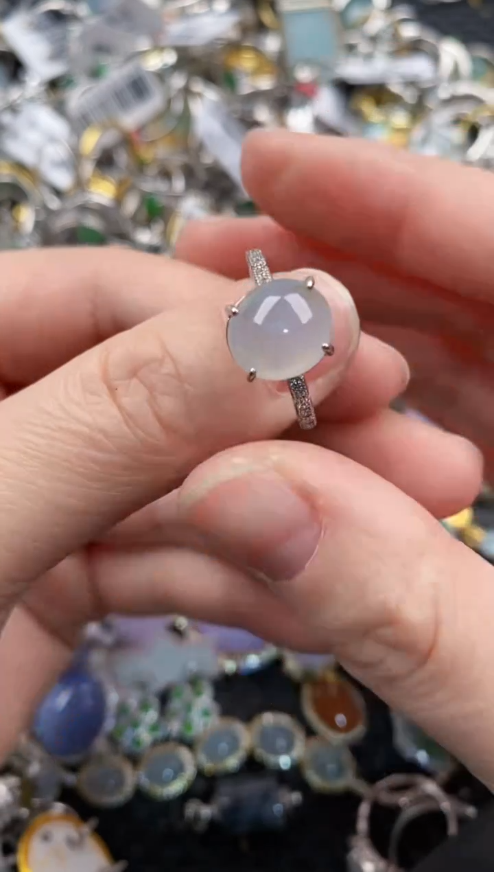 银S925镶嵌戒指翡翠11                  6