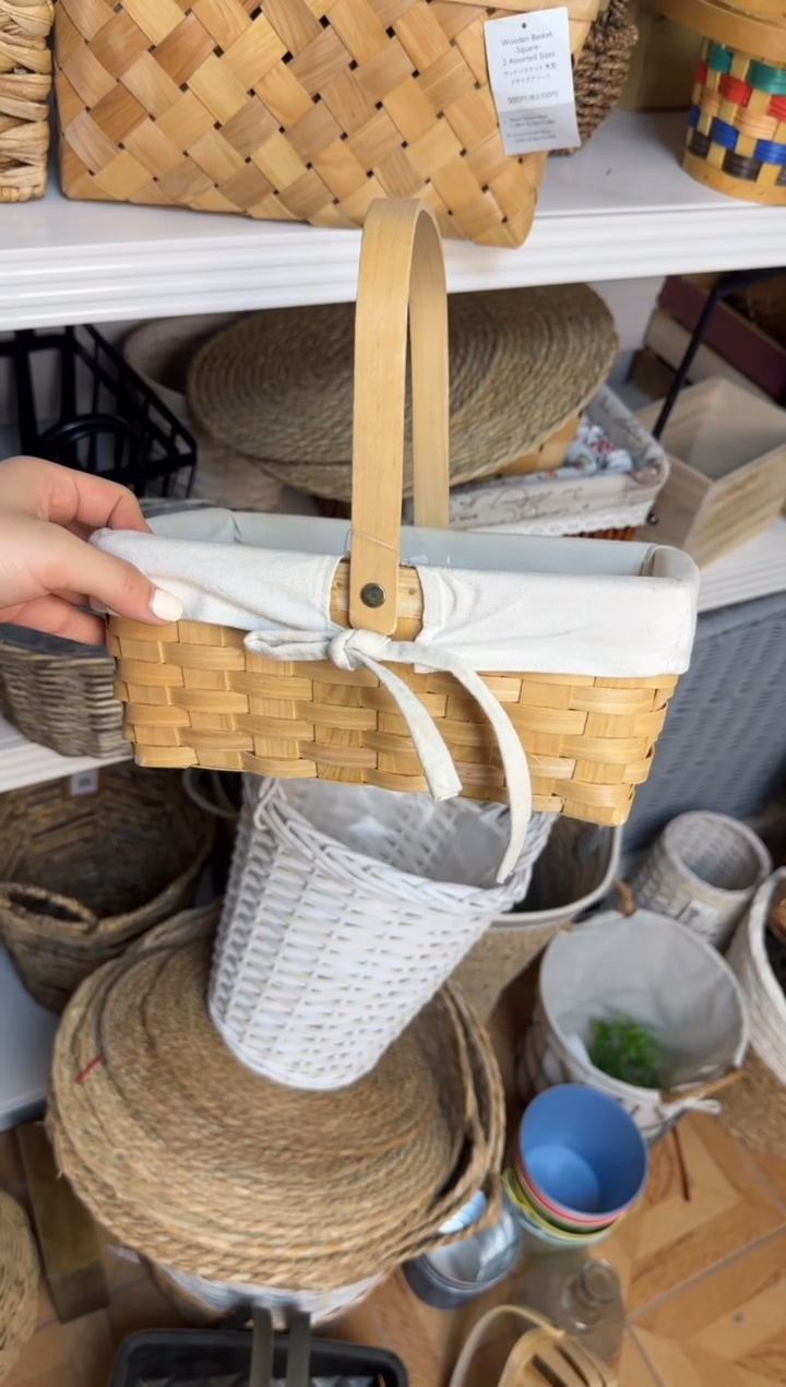 改***…微瑕捡漏内衬水杉木提篮