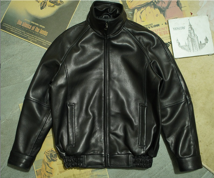 新西兰绵羊皮新款都市a2飞行员软皮男士冬季外套皮夹克真皮皮衣男