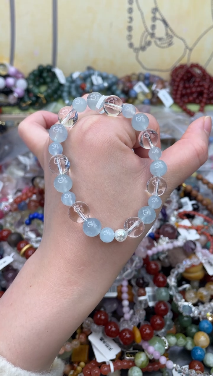 未镶嵌手链海蓝宝石292