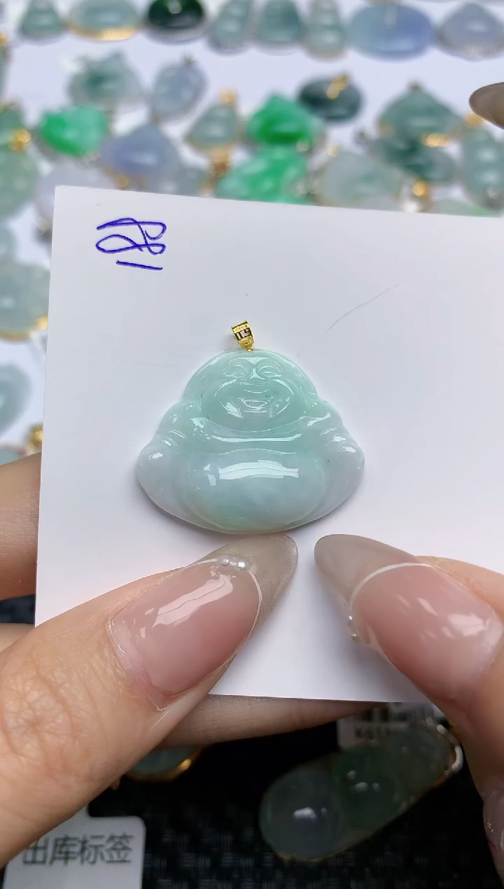 【闪购商品】翡翠颈饰18K金镶嵌 天然翡翠A货