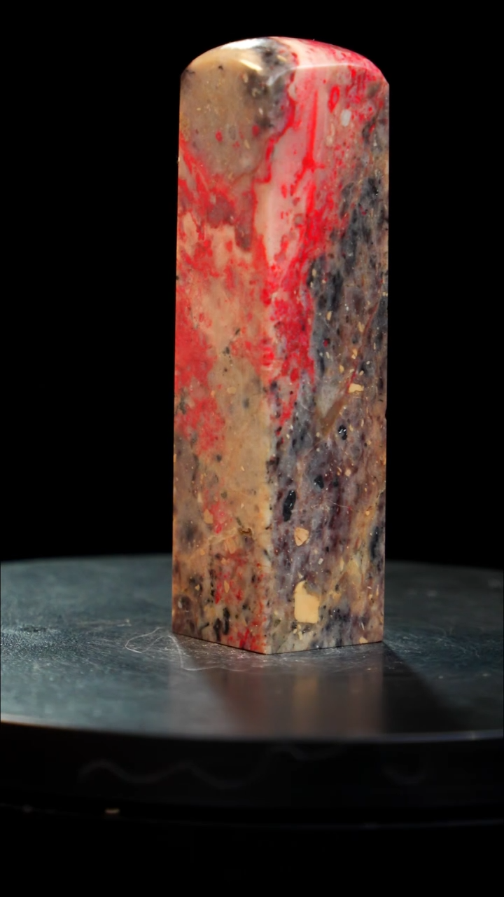 鸡血石刘关张鸡血石