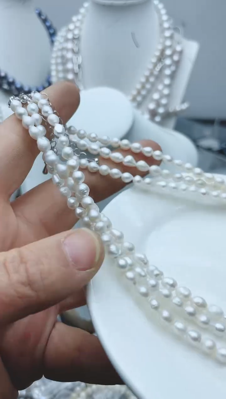 【闪购商品】淡水珍珠颈饰钛钢67