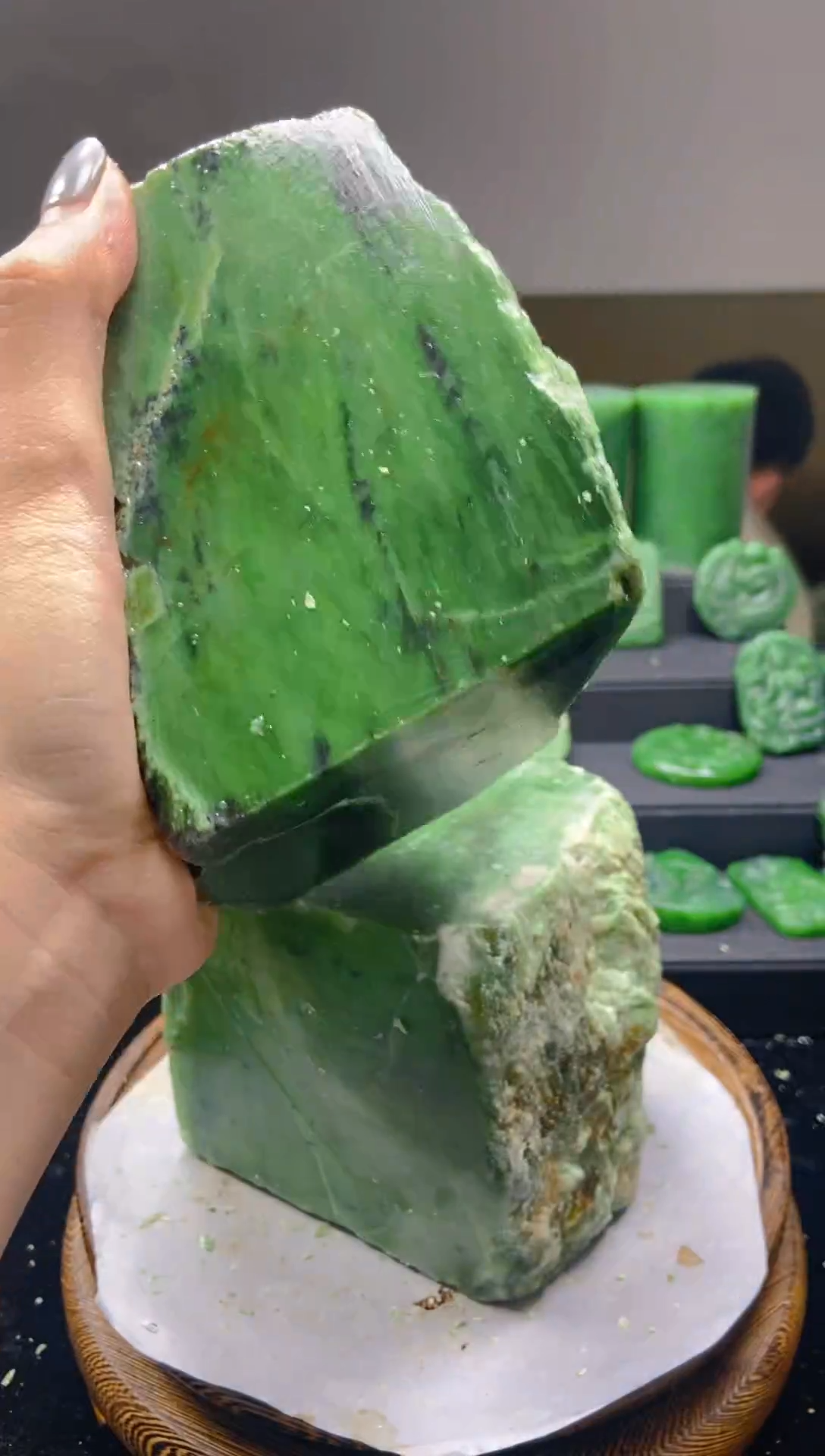 未镶嵌和田玉珠宝半成品1