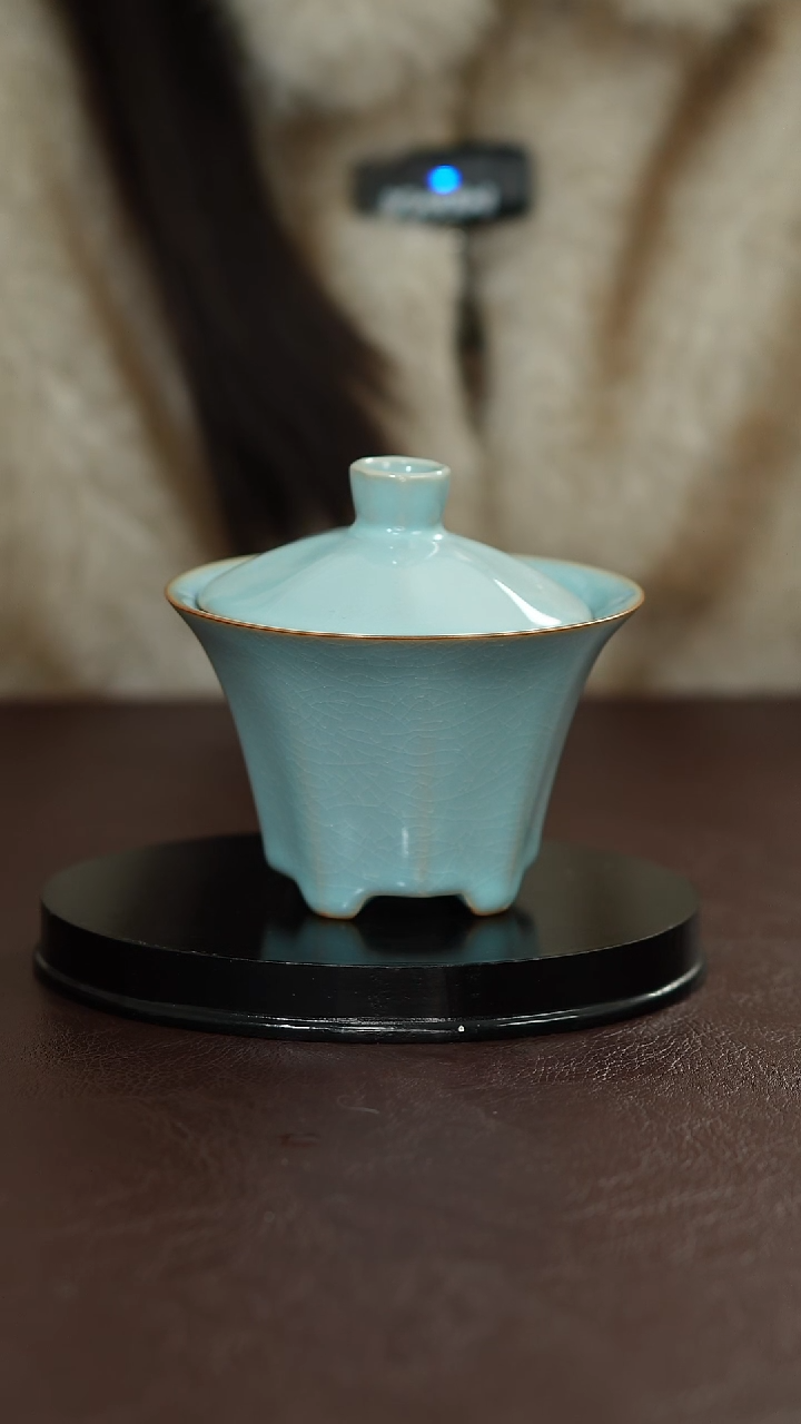 摆件陶原矿原釉汝宋汝瓷