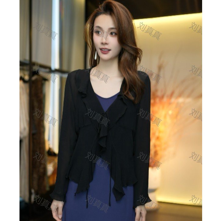 【刘真真开衫二】Z424 小野气质长袖防晒遮肉显瘦开衫挡拜拜肉QC