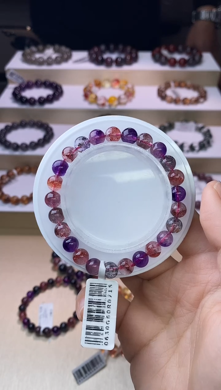 【闪购商品】水晶手链未镶嵌黑加仑超七单圈7m+