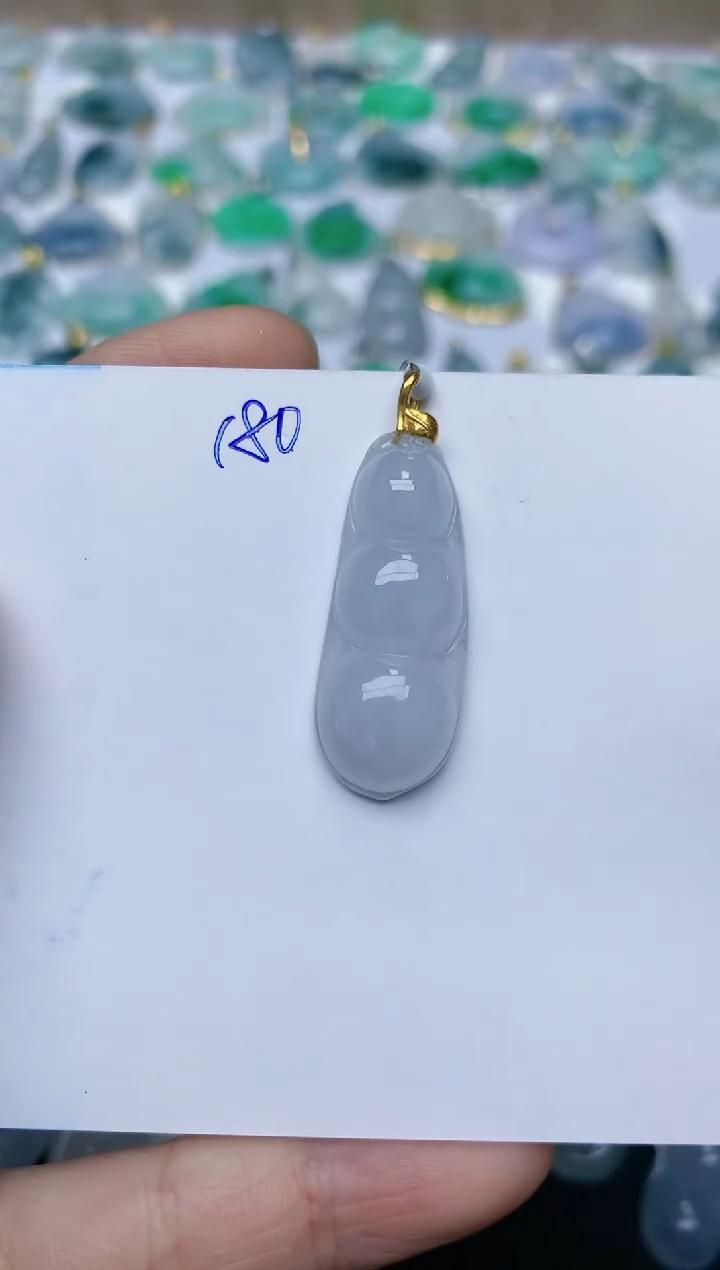 【闪购商品】翡翠颈饰18K金镶嵌天然翡翠A货    180