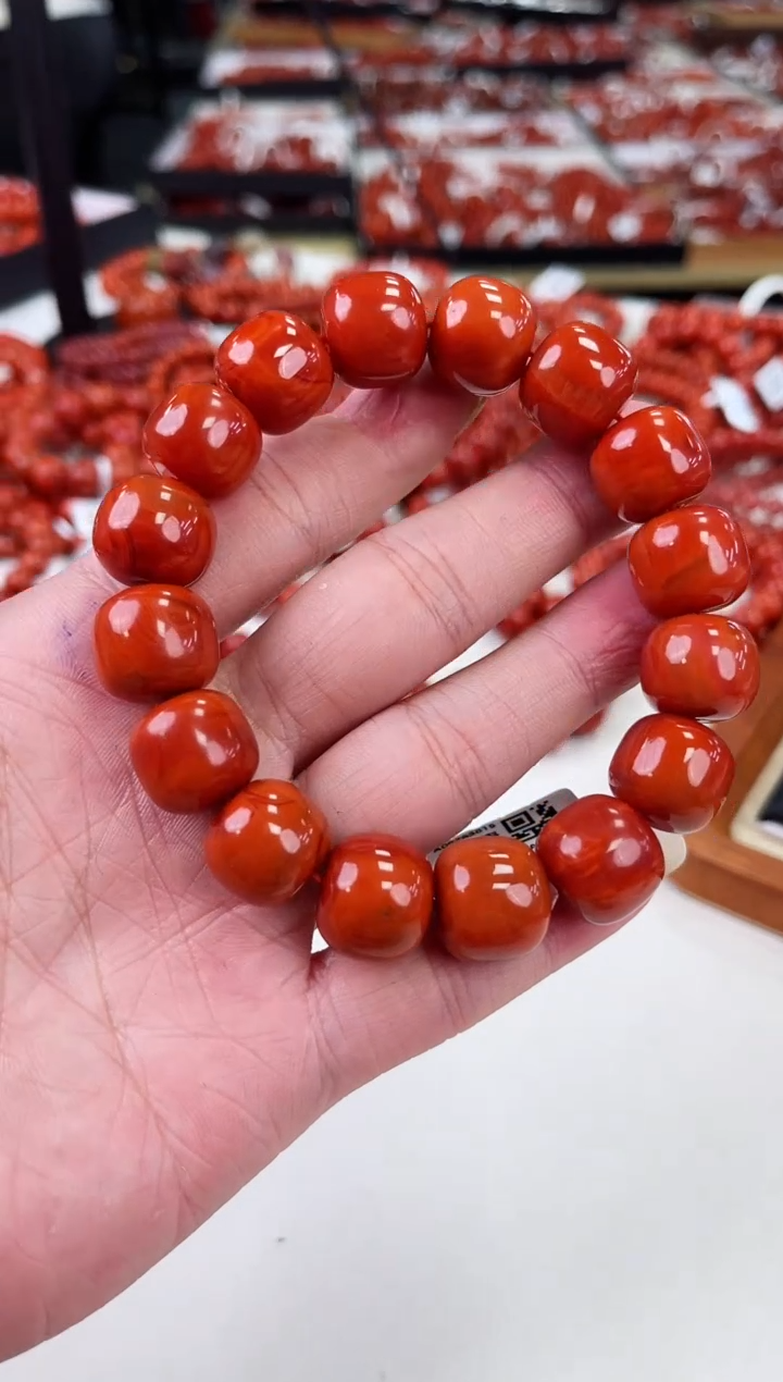 【闪购商品】南红玛瑙瓦西老型手串15+未镶嵌一个/条