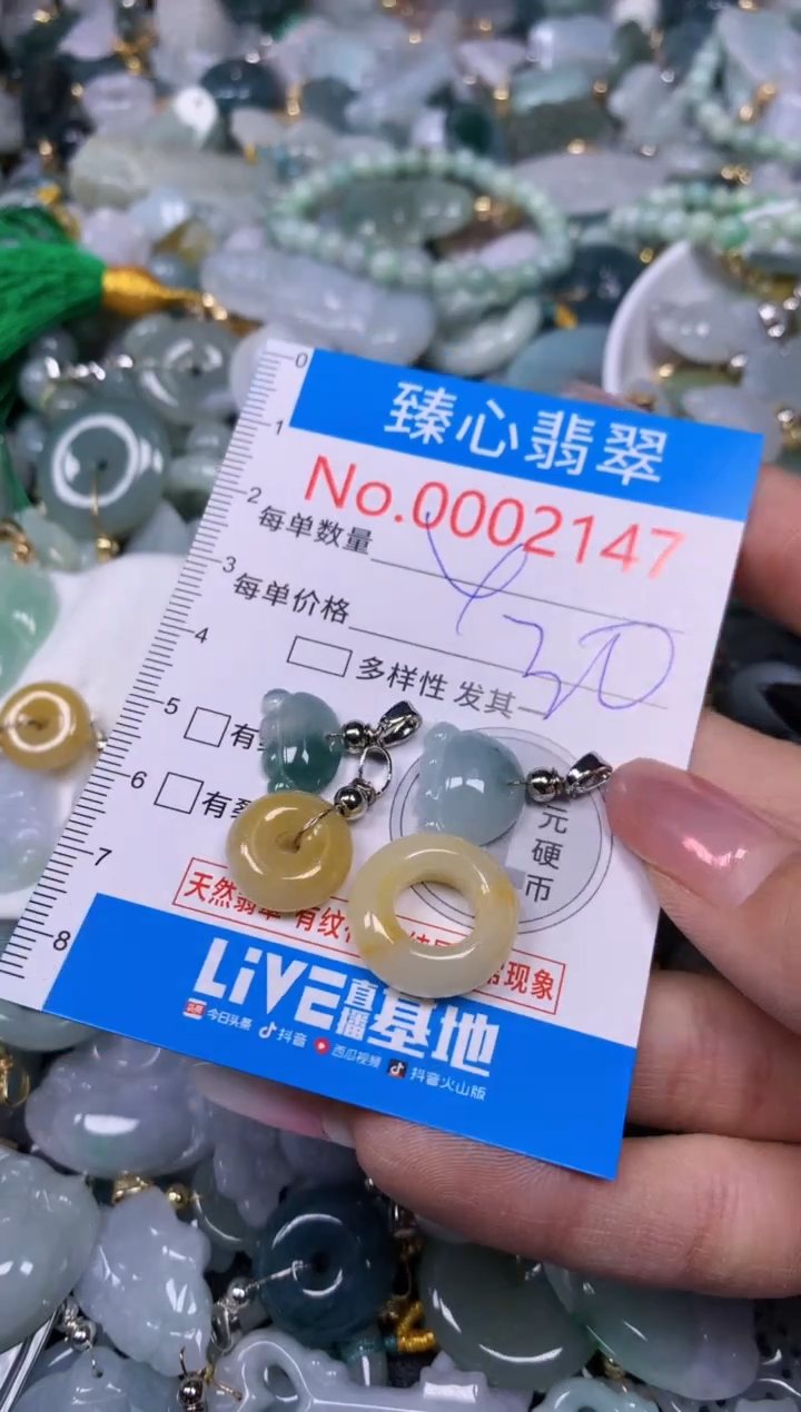 【闪购商品】翡翠颈饰未镶嵌含绳0002147