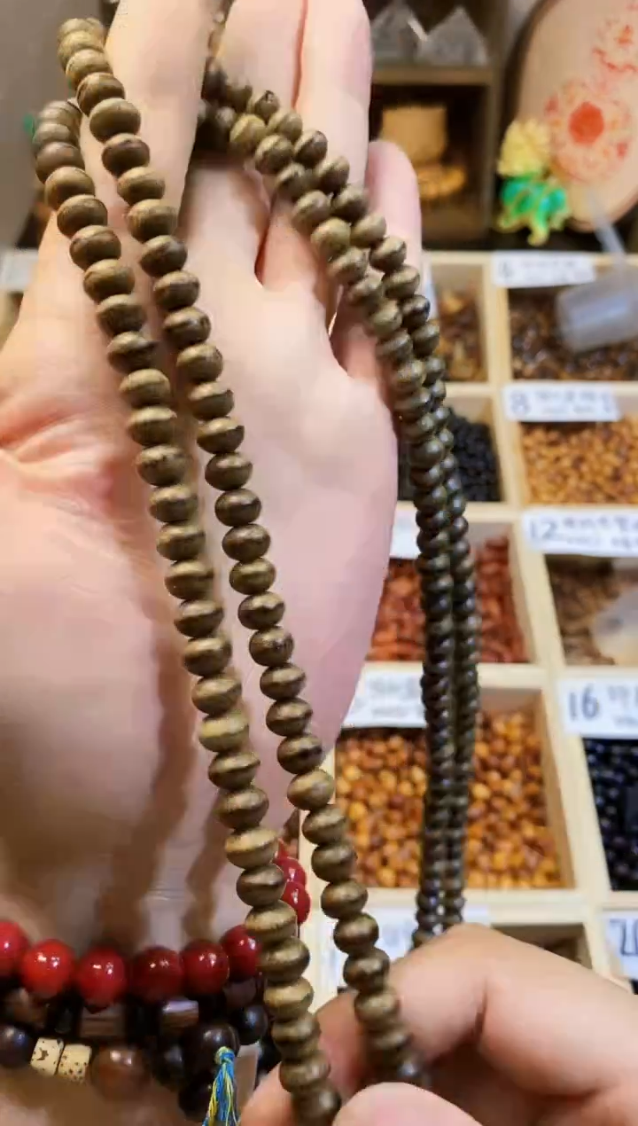 非洲檀香手串/手链一线药沉卡8算盘珠成品108颗