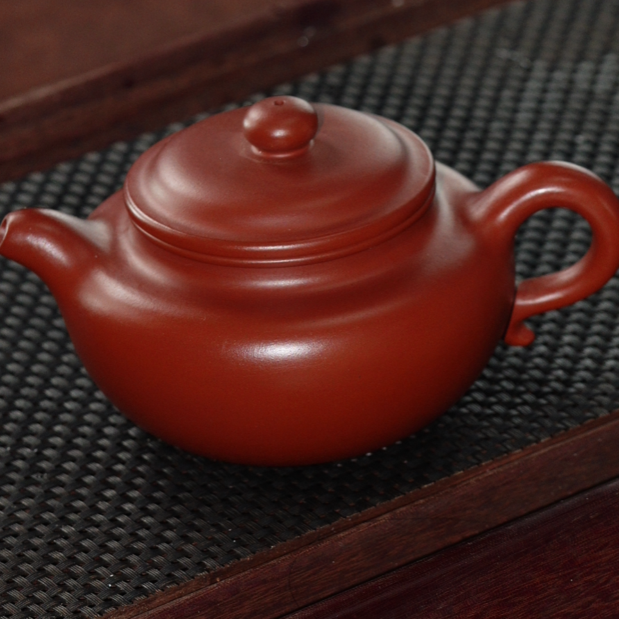 原矿手工朱泥大红袍仿古紫砂壶
