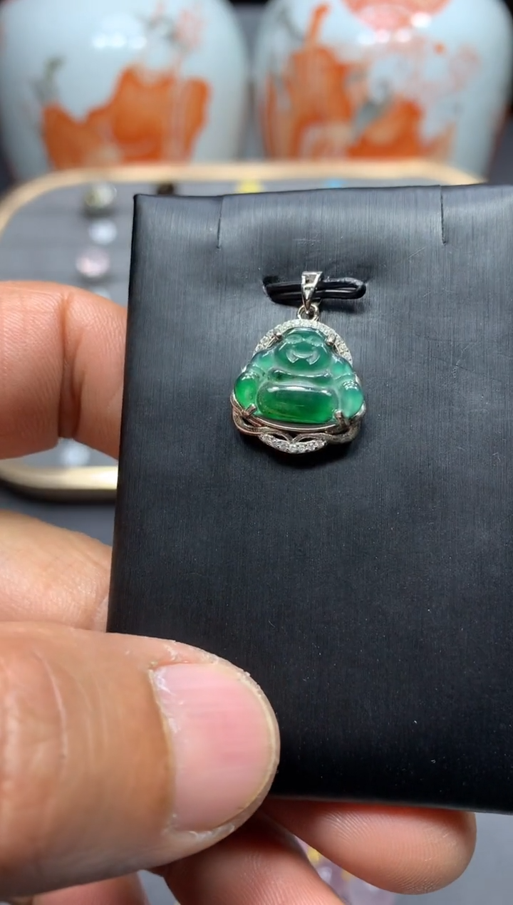 【闪购商品】翡翠颈饰银S925镶嵌W85（随机性发货只发一单）
