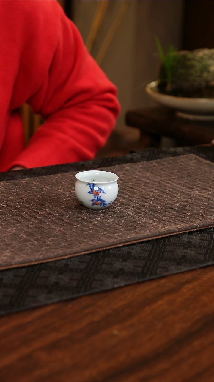 【闪购商品】摆件聚澜堂寿桃小缸杯