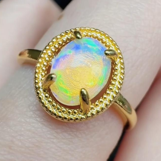 CT3453五色神光炫彩欧泊戒指