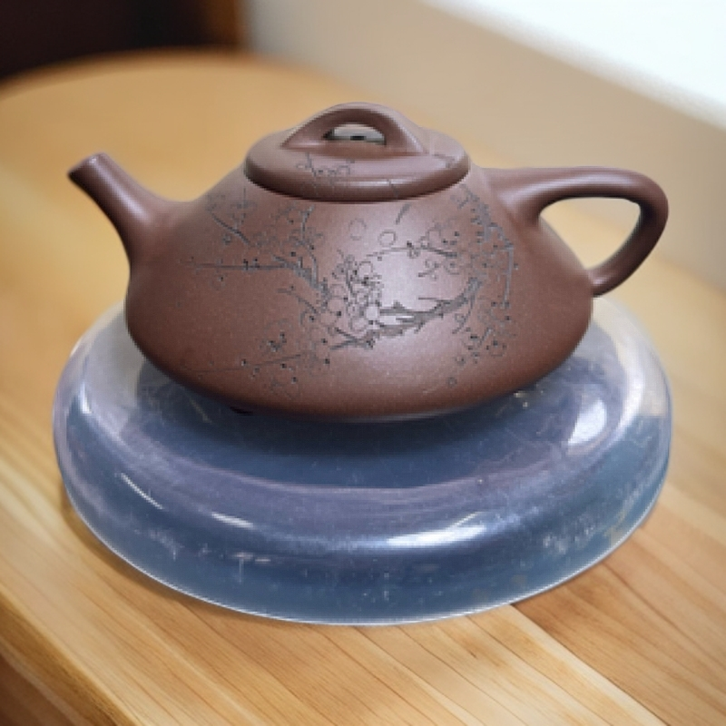 宜兴原矿紫砂壶一厂陈腐老紫泥精工石瓢茶具220毫升泡茶壶