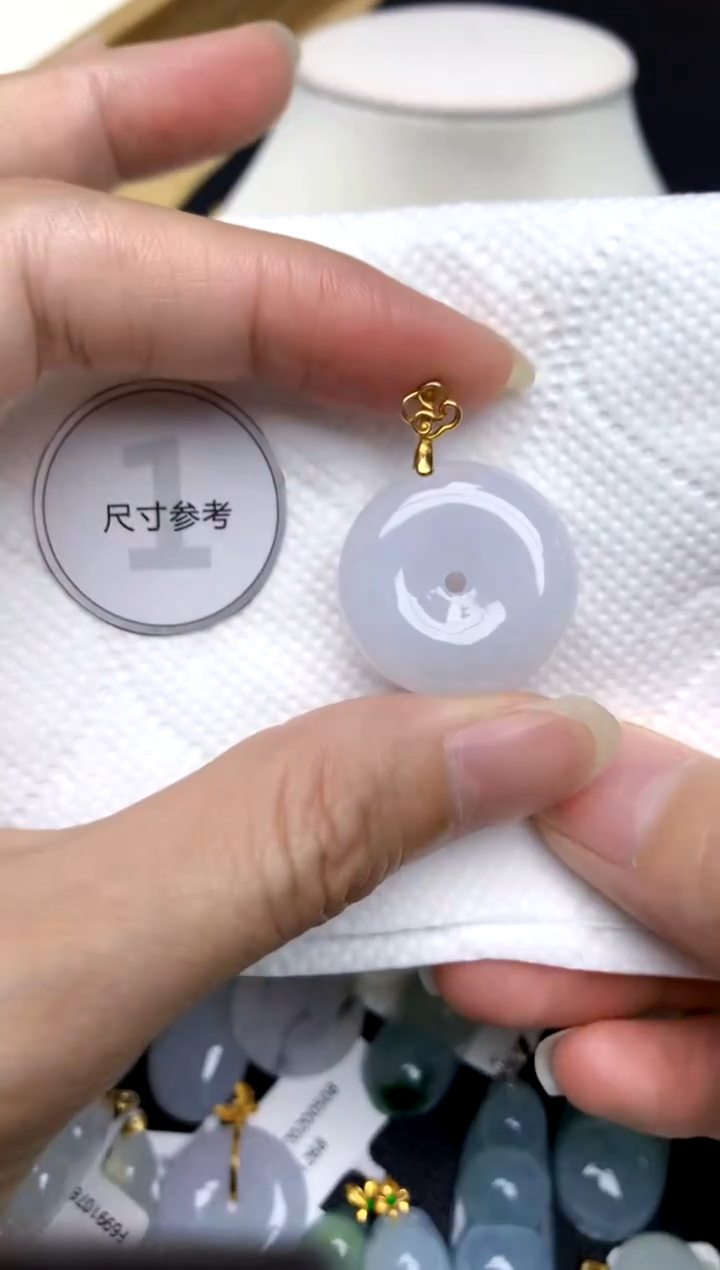 颈饰银S925镶嵌翡翠天然A货翡翠