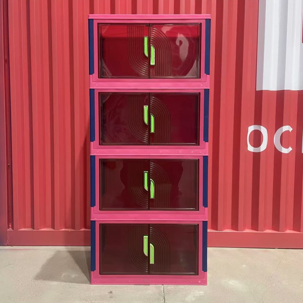 多巴胺收纳柜四层家用收纳柜