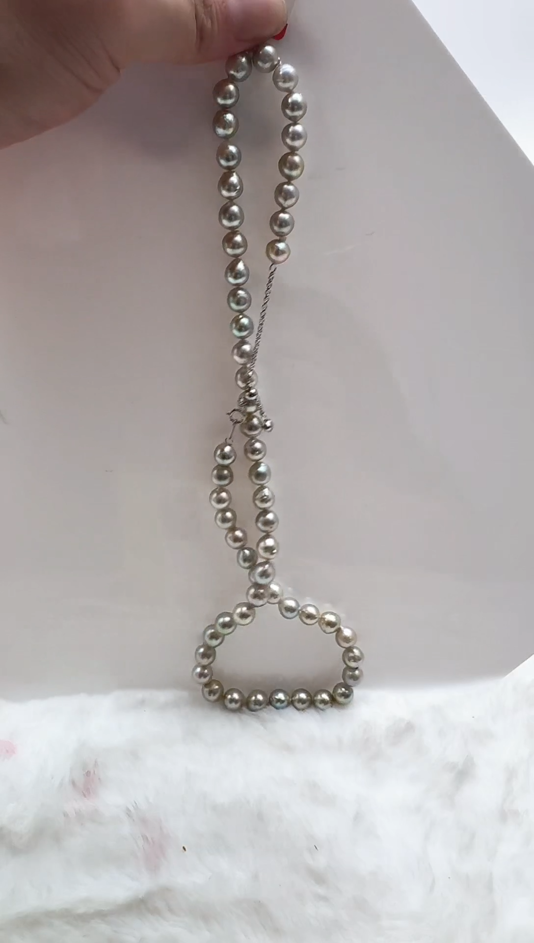 【闪购商品】海水珍珠海水珍珠项链银S925镶嵌海水珍珠项链