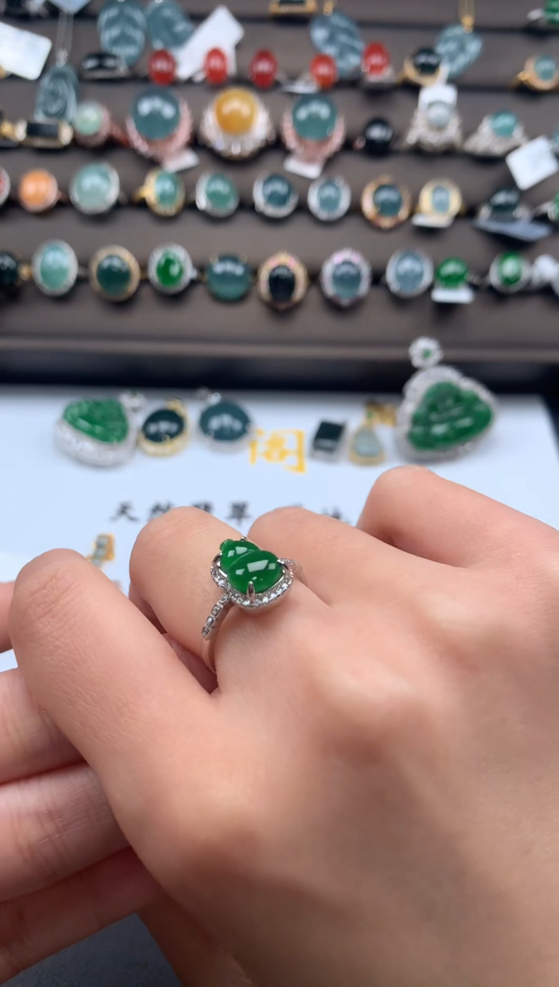 【闪购商品】翡翠戒指银S925镶嵌231321321312