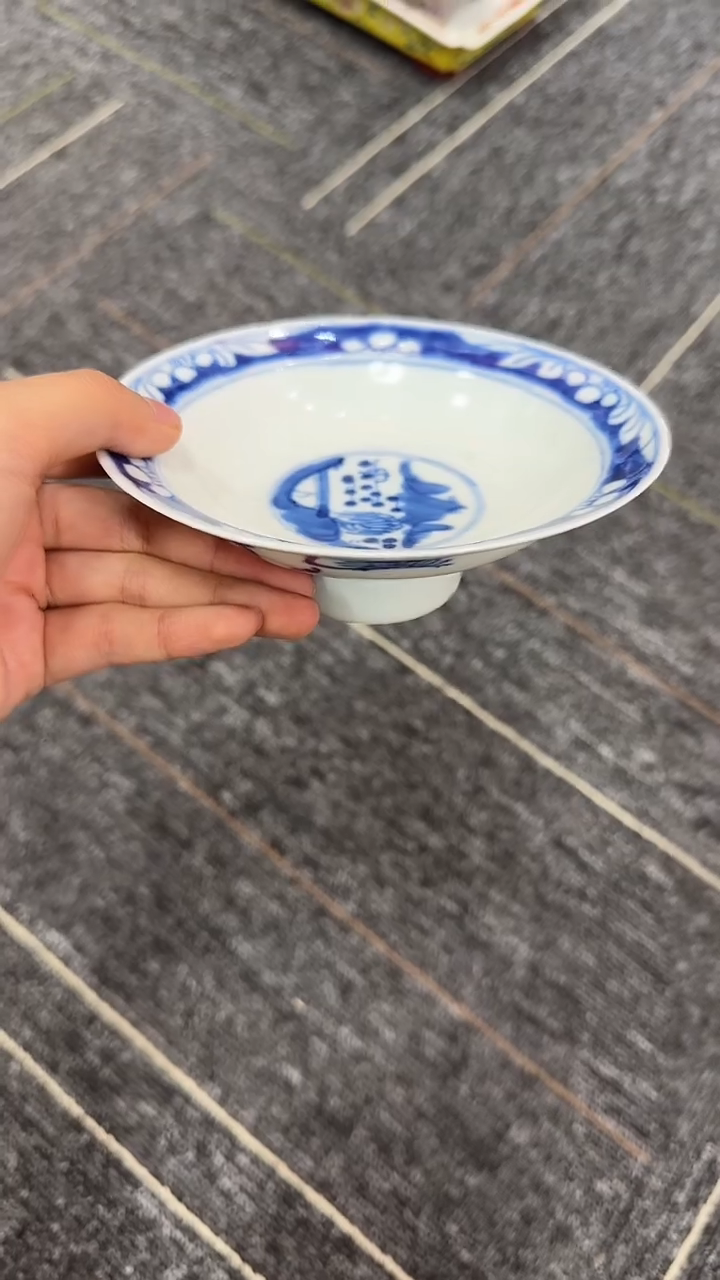 瓷器青花人物贡盘全品