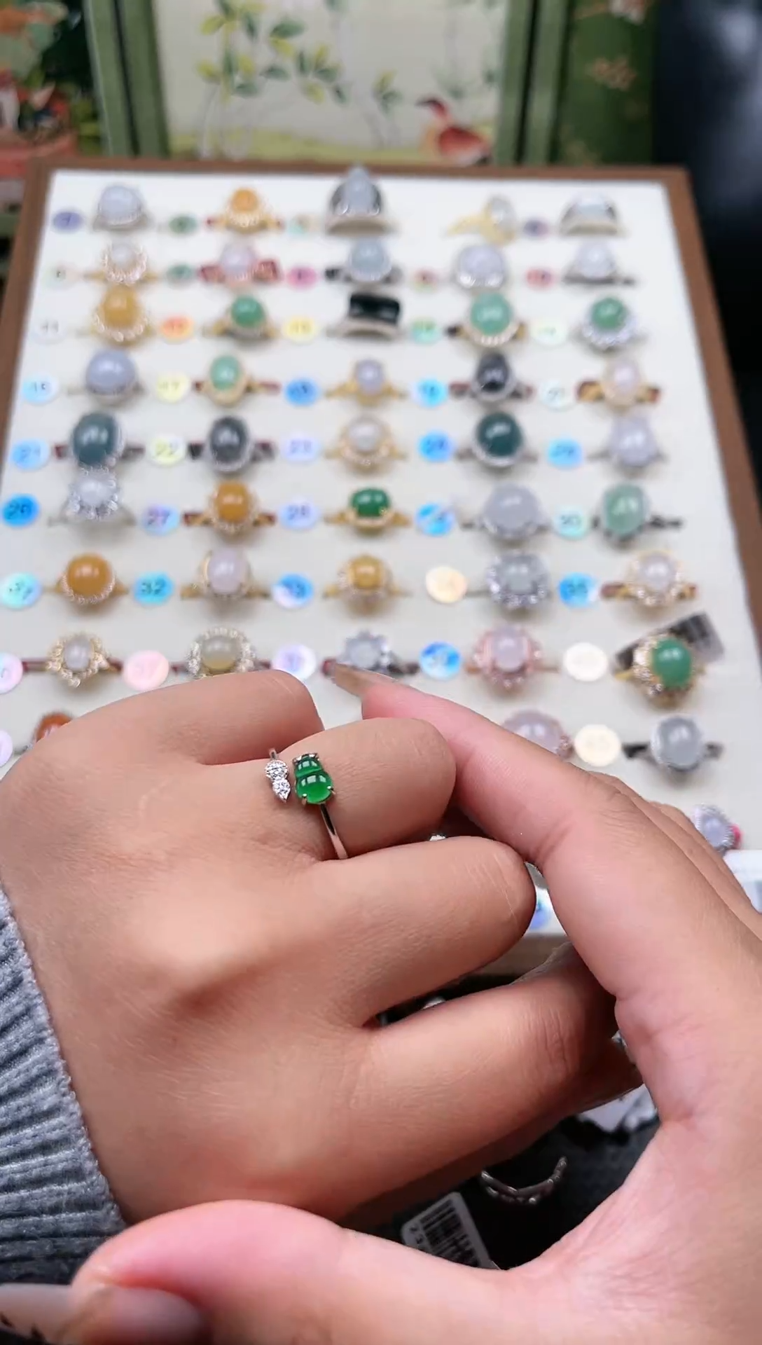 【闪购商品】翡翠戒指银S925镶嵌天然A货翡翠戒指