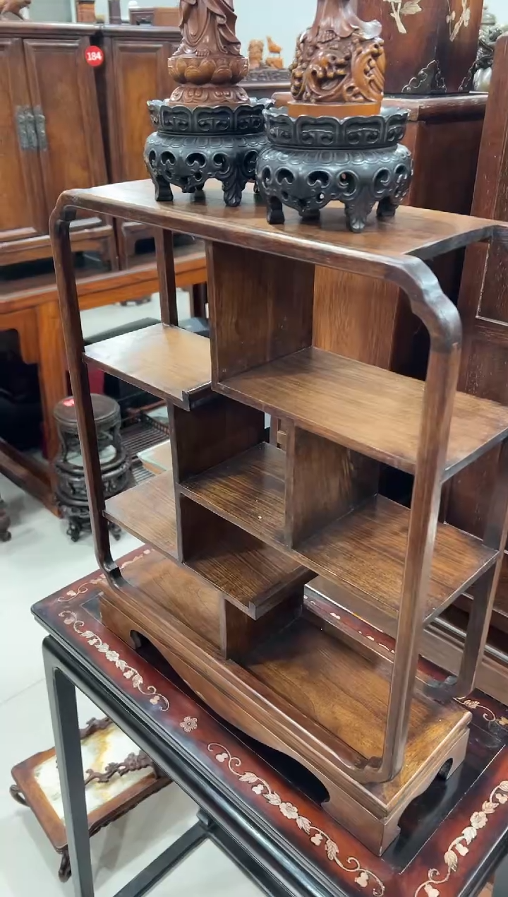 花梨木海棠角小多宝阁