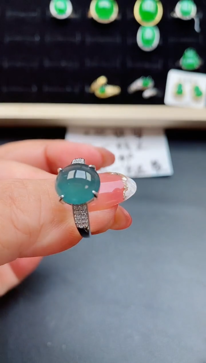 【闪购商品】翡翠戒指银S925镶嵌50805