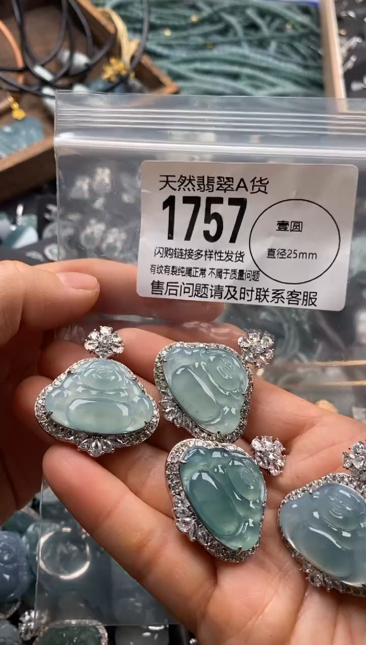 【闪购商品】翡翠颈饰未镶嵌多样性发其一1757